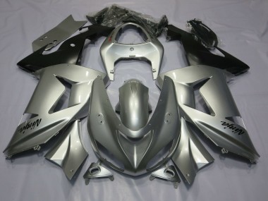 2006-2007 Silver Kawasaki ZX10R Motorcycle Fairings