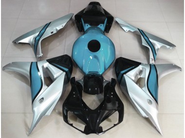 2006-2007 Silver and Light Blue Custom Honda CBR1000RR Motorcycle Fairings