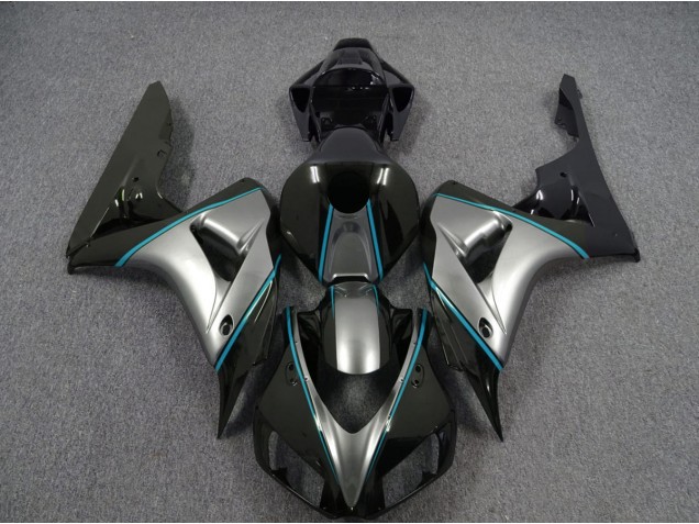 2006-2007 Silver with Blue Pin Stripe Honda CBR1000RR Motorcycle Fairings 2006-2007 Silver with Blue Pin Stripe Honda CBR1000RR Motorcycle Fairings