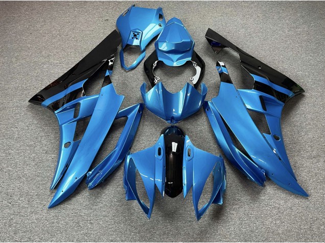 2006-2007 Sky Blue and Black Yamaha R6 Motorcycle Fairings 2006-2007 Sky Blue and Black Yamaha R6 Motorcycle Fairings
