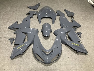 2006-2007 Smooth Gray & Yellow Kawasaki ZX10R Motorcycle Fairings