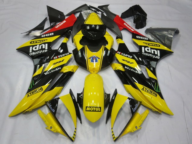 2006-2007 Yellow Motul Yamaha R6 Motorcycle Fairings 2006-2007 Yellow Motul Yamaha R6 Motorcycle Fairings
