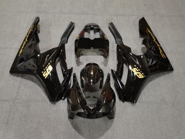 2006-2008 Gloss Black & Gold Triumph Daytona 675 Motorcycle Fairings