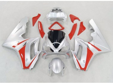 2006-2008 Silver and Red Triumph Daytona 675 Motorcycle Fairings