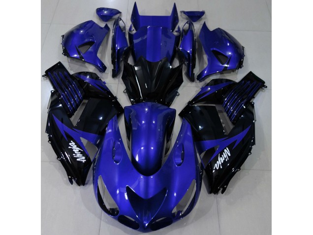 2006-2011 Gloss Blue and Black Kawasaki ZX14R Motorcycle Fairings 2006-2011 Gloss Blue and Black Kawasaki ZX14R Motorcycle Fairings