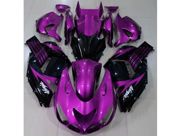 2006-2011 Gloss Purple and Black Kawasaki ZX14R Motorcycle Fairings 2006-2011 Gloss Purple and Black Kawasaki ZX14R Motorcycle Fairings