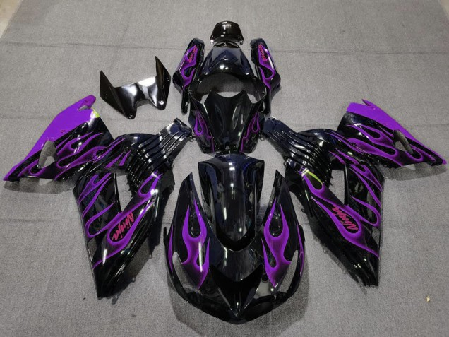 2006-2011 Purple Flame Kawasaki ZX14R Motorcycle Fairings