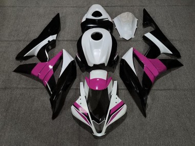 2007-2008 Black White and Pink Honda CBR600RR Motorcycle Fairings