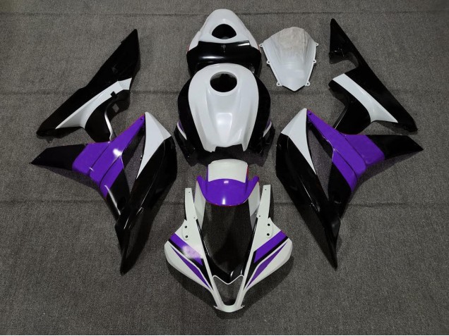 2007-2008 Black White and Purple Honda CBR600RR Motorcycle Fairings 2007-2008 Black White and Purple Honda CBR600RR Motorcycle Fairings