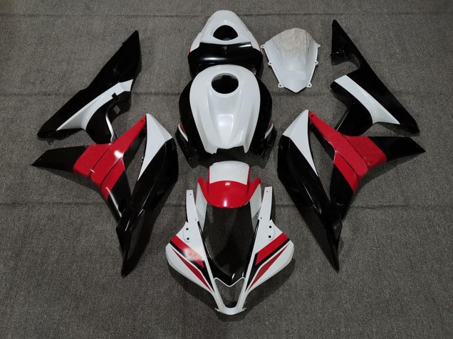 2007-2008 Black White and Red Honda CBR600RR Motorcycle Fairings 2007-2008 Black White and Red Honda CBR600RR Motorcycle Fairings