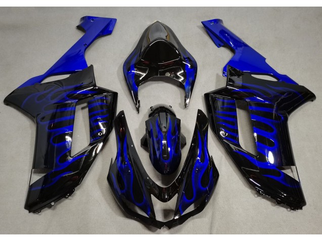 2007-2008 Blue Flame Kawasaki ZX6R Motorcycle Fairings 2007-2008 Blue Flame Kawasaki ZX6R Motorcycle Fairings