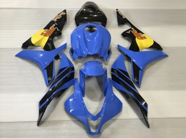 2007-2008 Blue & Orange Bull Honda CBR600RR Motorcycle Fairings