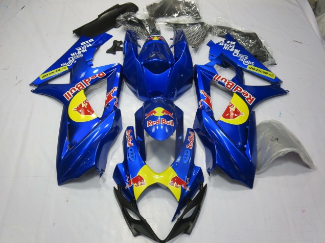 2007-2008 Blue Red Bull Suzuki GSXR 1000 Motorcycle Fairings 2007-2008 Blue Red Bull Suzuki GSXR 1000 Motorcycle Fairings