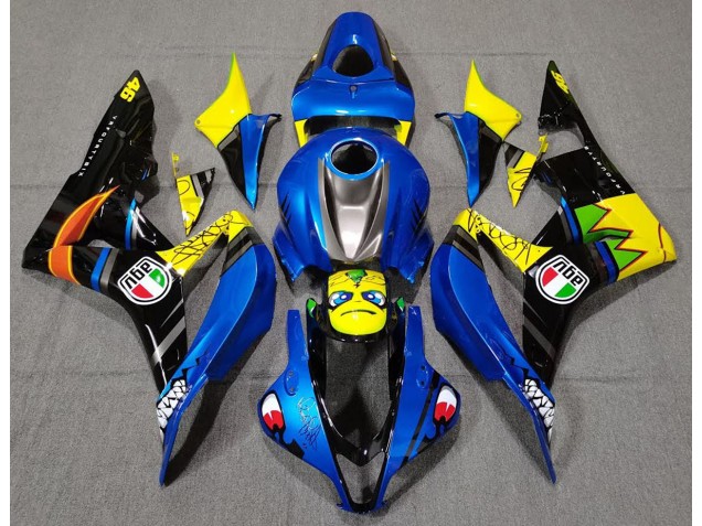 2007-2008 Blue Shark Honda CBR600RR Motorcycle Fairings 2007-2008 Blue Shark Honda CBR600RR Motorcycle Fairings