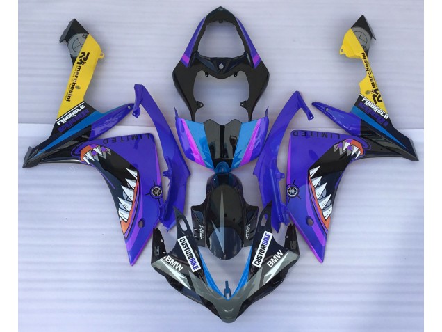 2007-2008 Blue Shark Yamaha R1 Motorcycle Fairings 2007-2008 Blue Shark Yamaha R1 Motorcycle Fairings