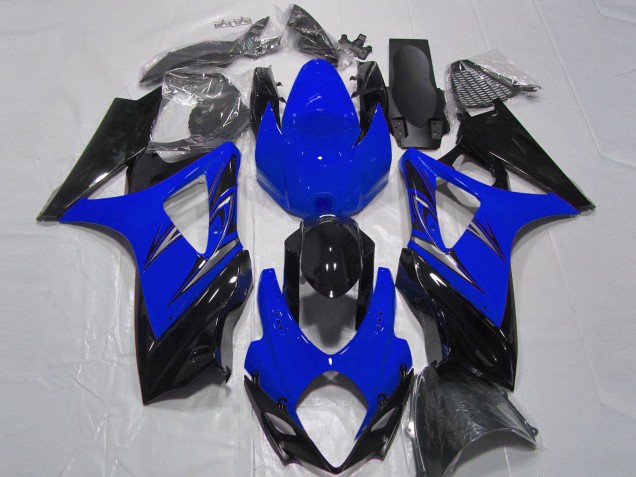 2007-2008 Blue and Black Suzuki GSXR 1000 Motorcycle Fairings 2007-2008 Blue and Black Suzuki GSXR 1000 Motorcycle Fairings