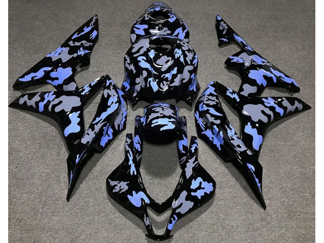 2007-2008 Blue and Gray Camouflage Honda CBR600RR Motorcycle Fairings 2007-2008 Blue and Gray Camouflage Honda CBR600RR Motorcycle Fairings