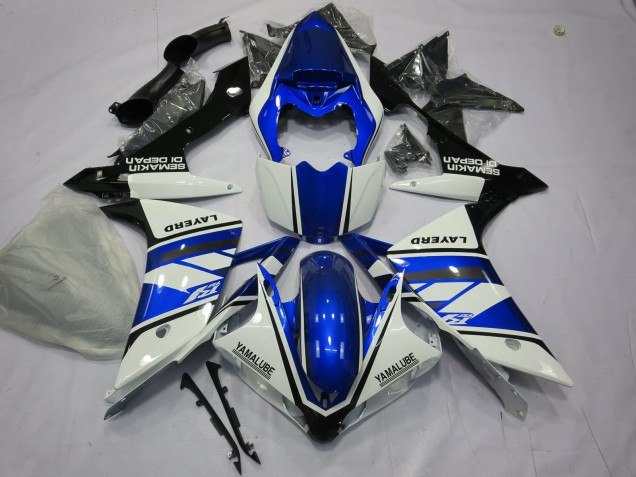 2007-2008 Blue and White Yamaha R1 Motorcycle Fairings 2007-2008 Blue and White Yamaha R1 Motorcycle Fairings