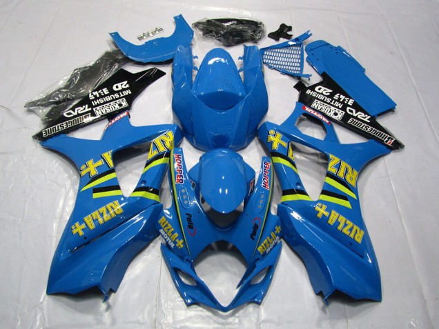 2007-2008 Bright Blue Rizla Suzuki GSXR 1000 Motorcycle Fairings 2007-2008 Bright Blue Rizla Suzuki GSXR 1000 Motorcycle Fairings