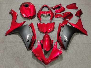 2007-2008 Candy Red & Black Yamaha R1 Motorcycle Fairings