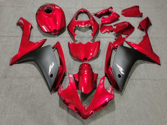 2007-2008 Candy Red & Black Yamaha R1 Motorcycle Fairings 2007-2008 Candy Red & Black Yamaha R1 Motorcycle Fairings