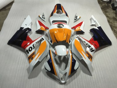 2007-2008 Custom White Repsol Honda CBR600RR Motorcycle Fairings