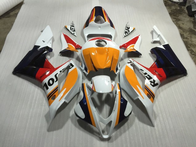 2007-2008 Custom White Repsol Honda CBR600RR Motorcycle Fairings 2007-2008 Custom White Repsol Honda CBR600RR Motorcycle Fairings