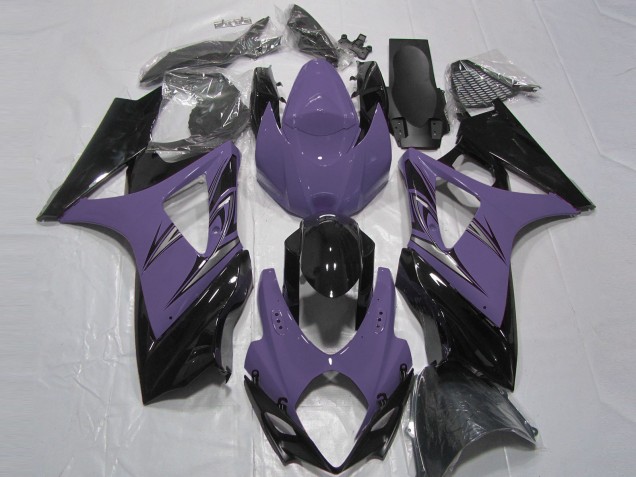 2007-2008 Dark Purple and Black Suzuki GSXR 1000 Motorcycle Fairings 2007-2008 Dark Purple and Black Suzuki GSXR 1000 Motorcycle Fairings