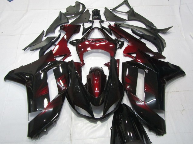 2007-2008 Deep Red Kawasaki ZX6R Motorcycle Fairings 2007-2008 Deep Red Kawasaki ZX6R Motorcycle Fairings