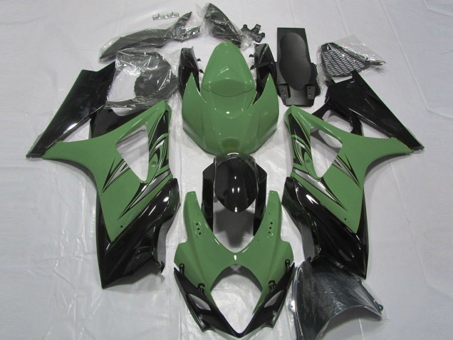 2007-2008 Forest Green and Black Suzuki GSXR 1000 Motorcycle Fairings 2007-2008 Forest Green and Black Suzuki GSXR 1000 Motorcycle Fairings
