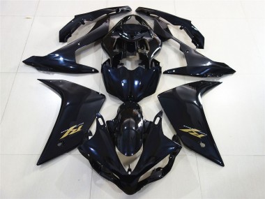 2007-2008 Gloss Black Gold Yamaha R1 Motorcycle Fairings