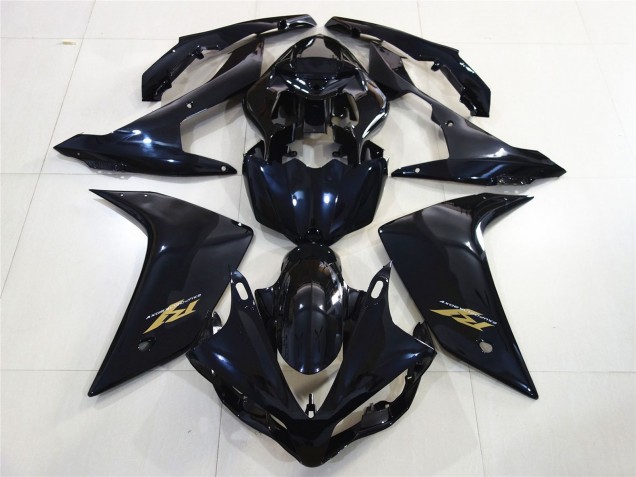 2007-2008 Gloss Black Gold Yamaha R1 Motorcycle Fairings 2007-2008 Gloss Black Gold Yamaha R1 Motorcycle Fairings