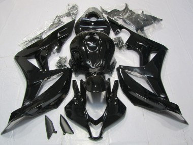 2007-2008 Gloss Black Honda CBR600RR Motorcycle Fairings