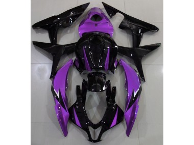 2007-2008 Gloss Black & Purple Honda CBR600RR Motorcycle Fairings