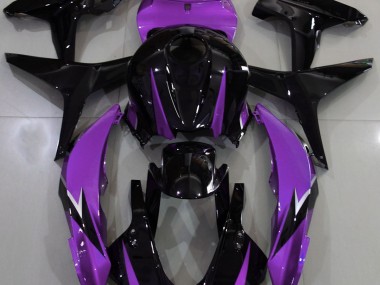 2007-2008 Gloss Black & Purple Honda CBR600RR Motorcycle Fairings