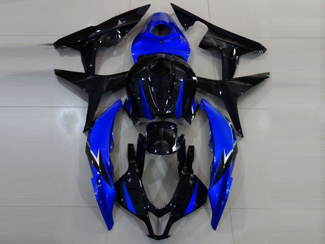 2007-2008 Gloss Black and Blue Honda CBR600RR Motorcycle Fairings 2007-2008 Gloss Black and Blue Honda CBR600RR Motorcycle Fairings