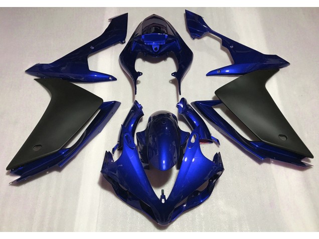 2007-2008 Gloss Blue & Black Yamaha R1 Motorcycle Fairings 2007-2008 Gloss Blue & Black Yamaha R1 Motorcycle Fairings