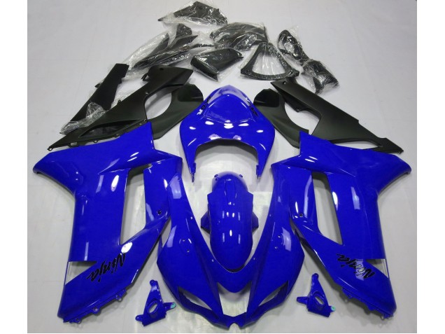 2007-2008 Gloss Blue Kawasaki ZX6R Motorcycle Fairings 2007-2008 Gloss Blue Kawasaki ZX6R Motorcycle Fairings