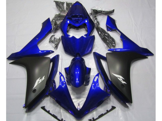 2007-2008 Gloss Blue and Black Yamaha R1 Motorcycle Fairings 2007-2008 Gloss Blue and Black Yamaha R1 Motorcycle Fairings
