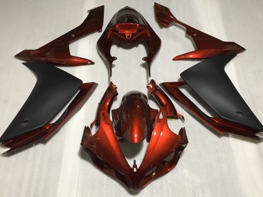 2007-2008 Gloss Dark Orange & Black Yamaha R1 Motorcycle Fairings