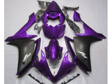 2007-2008 Gloss Purple and Black Yamaha R1 Motorcycle Fairings