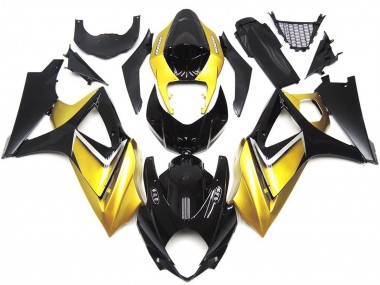 2007-2008 Gold Yellow Custom OEM Style Suzuki GSXR 1000 Motorcycle Fairings