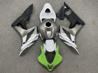 2007-2008 Green White and Grey Honda CBR600RR Motorcycle Fairings