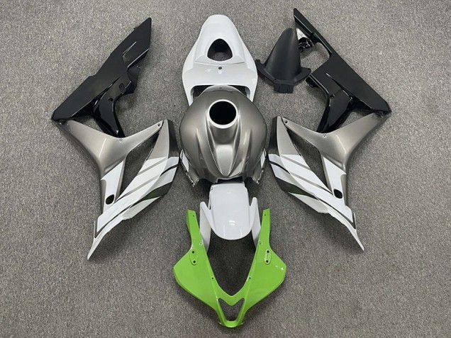 2007-2008 Green White and Grey Honda CBR600RR Motorcycle Fairings 2007-2008 Green White and Grey Honda CBR600RR Motorcycle Fairings