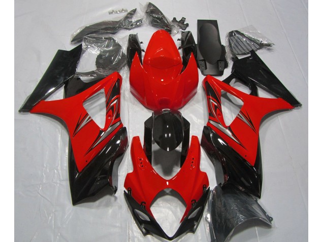 2007-2008 Lava Red and Black Suzuki GSXR 1000 Motorcycle Fairings 2007-2008 Lava Red and Black Suzuki GSXR 1000 Motorcycle Fairings