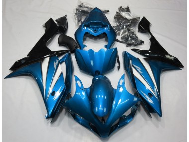 2007-2008 Light Blue White and Black Yamaha R1 Motorcycle Fairings