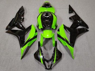 2007-2008 Lime Green and Black Honda CBR600RR Motorcycle Fairings