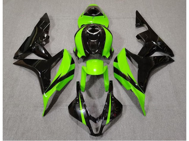 2007-2008 Lime Green and Black Honda CBR600RR Motorcycle Fairings 2007-2008 Lime Green and Black Honda CBR600RR Motorcycle Fairings