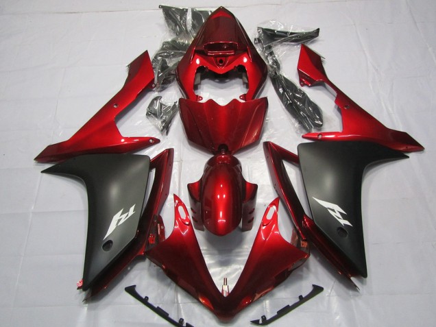 2007-2008 Maroon and Matte Yamaha R1 Motorcycle Fairings 2007-2008 Maroon and Matte Yamaha R1 Motorcycle Fairings