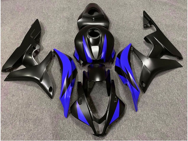 2007-2008 Matte Black & Blue Design Honda CBR600RR Motorcycle Fairings 2007-2008 Matte Black & Blue Design Honda CBR600RR Motorcycle Fairings
